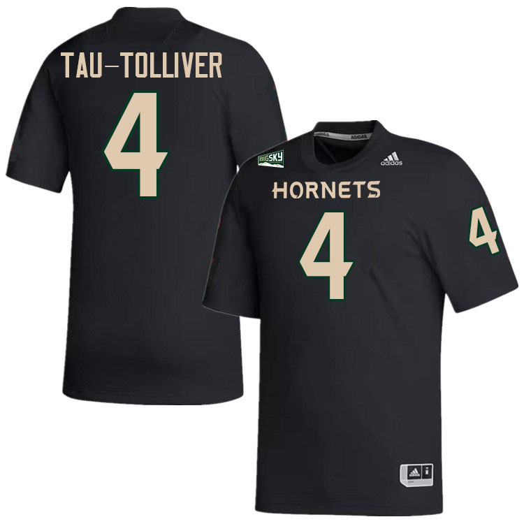 Sacramento State Hornets #4 Elijah Tau-Tolliver College Football Jerseys Stitched-Black